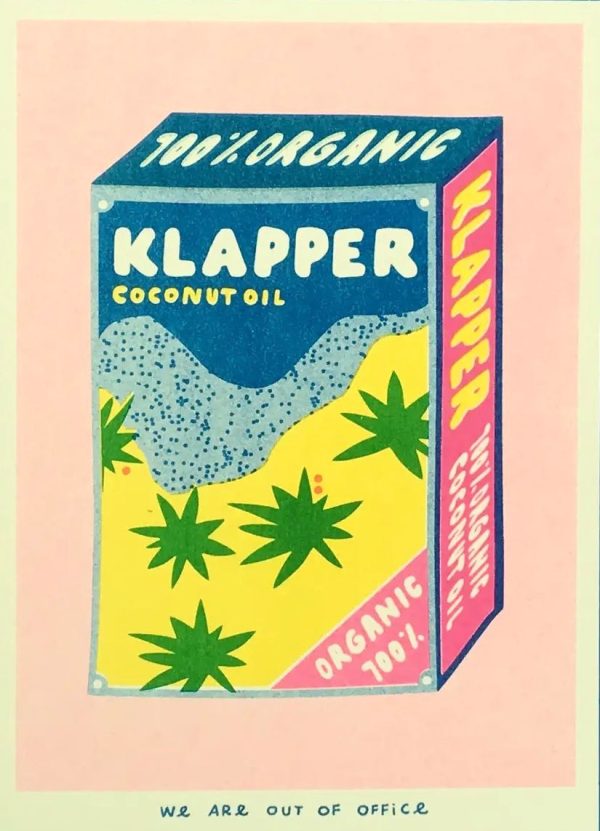 Risograph Print: Klapper Organic Coconut Oil Cheap