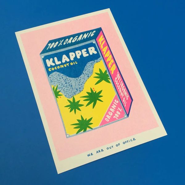 Risograph Print: Klapper Organic Coconut Oil Cheap