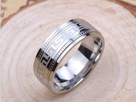 Titanium Steel Pattern Ring Online