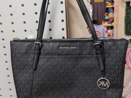 MK Jet Set leather tote-Black letter Fashion