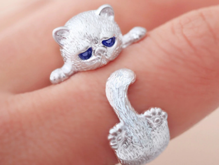 Animal Cat Eyes Open Ring For Discount