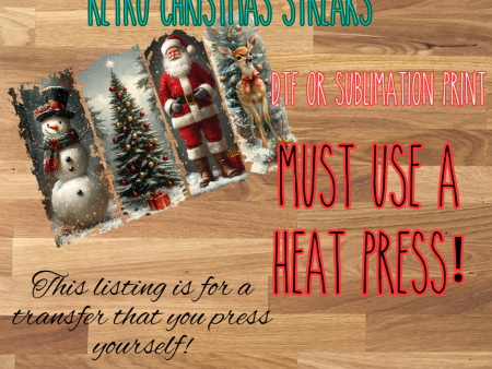 DTF Or Sublimation Print- Retro Christmas Streaks Hot on Sale