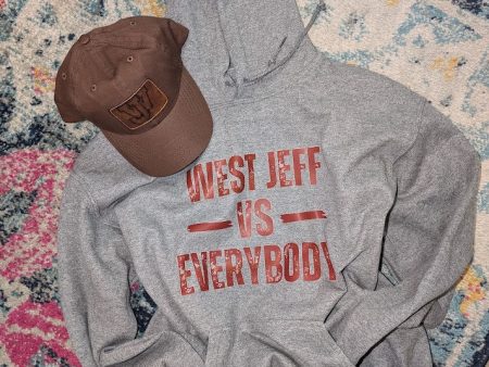 Size Medium, Unisex, Hoodie, West Jeff VS everybody Online Hot Sale