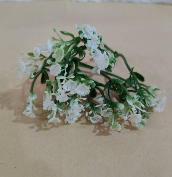 White Small Artificial flowers pack of 5 Supply