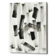 Black and White Strokes North  Canvas Wall Art on Sale