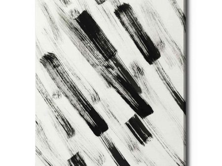 Black and White Strokes North East  Canvas Wall Art Fashion