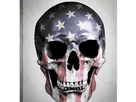 American Skull-Grey  by Nicklas Gustafsson, Giclee Canvas Wall Art Online